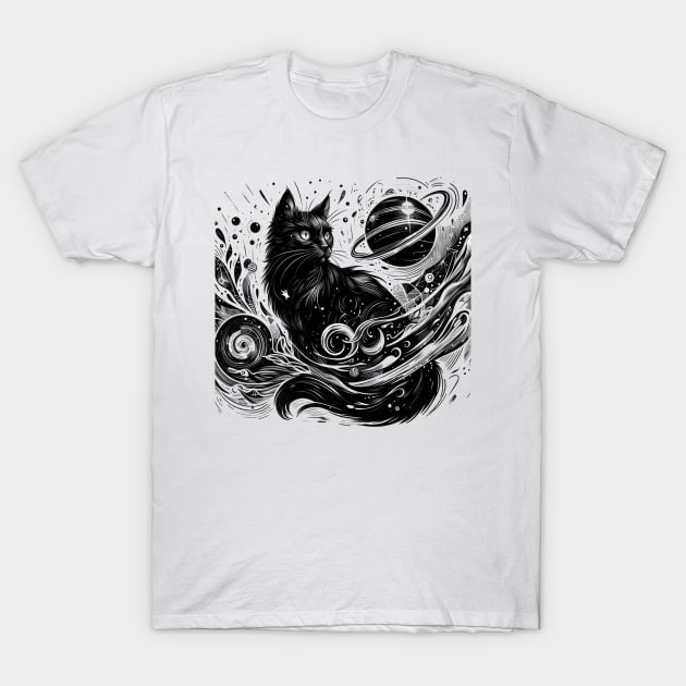 Cat planets T-Shirt by Belle Abreu